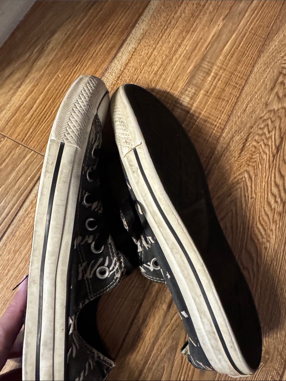 Converse Black Sneakers with White Zebra Accent - Picture 6 of 6